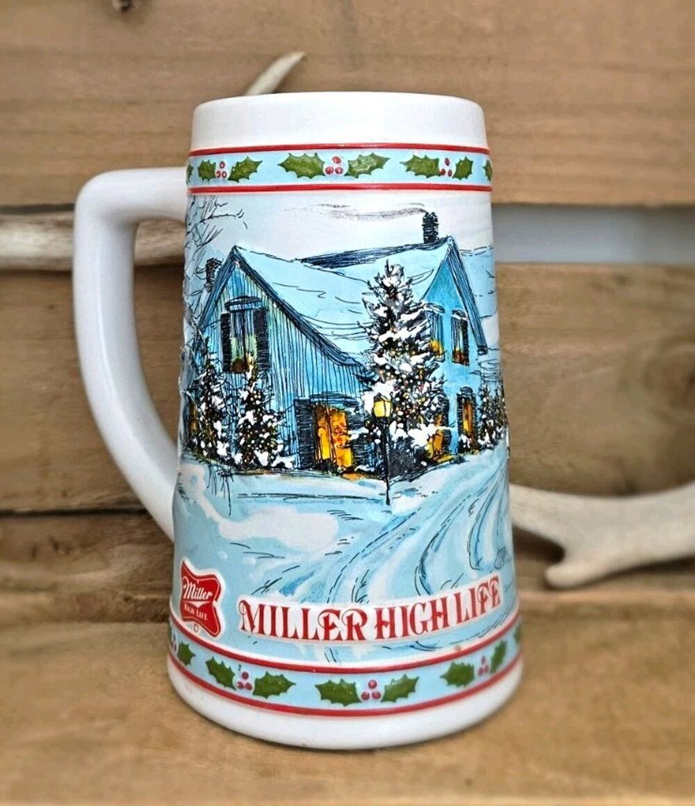 Miller High Life 1984 Holiday Limited Edition Beer Stein Breweriana USA